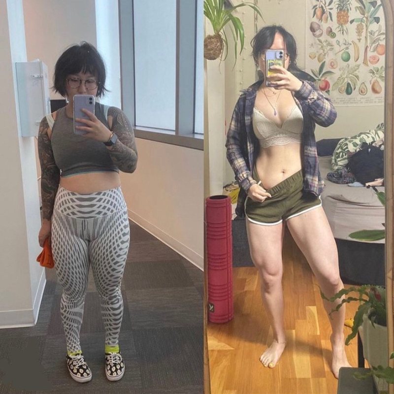 Client before and after